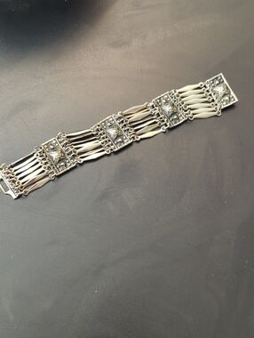 Vintage 1970s Sterling Silver Mexican Bracelet